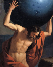 Atlas holding up the celestial globe