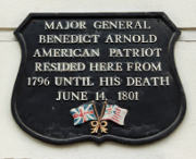 Benedict Arnold plaque