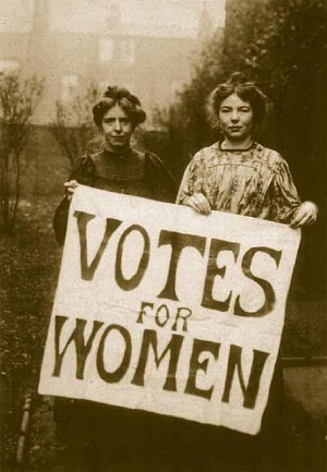 Suffragists Annie Kenney and Christabel Pankhurst