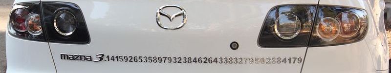 Mazda with pi digits