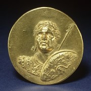 A medallion commemorating Alexander the Great