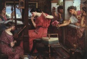 'Penelope and the Suitors' by John William Waterhouse