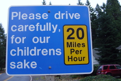 Please drive carefully for our childrens sake