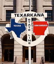 Texarkana (Texas + Arkansas)