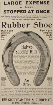 A vintage Goodyear ad for horseshoes